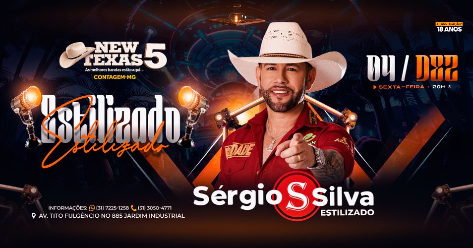 Cartaz completo de Sérgio Silva Estilizado no New Texas 5
